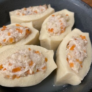 高野豆腐の鶏ひき肉はさみ煮